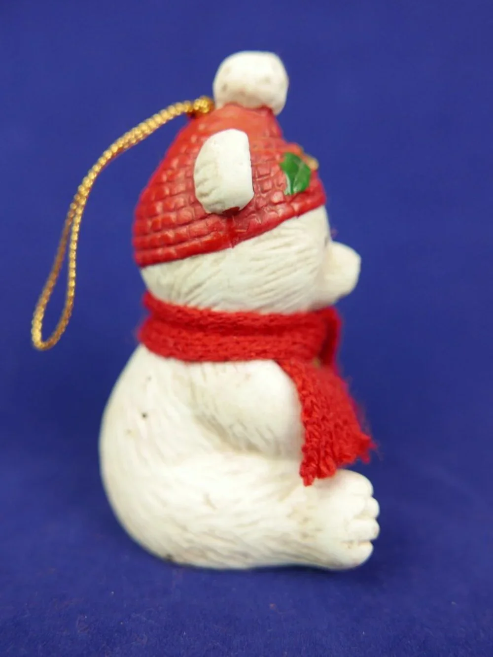Vintage 1985 Jasco Lil Chimers Polar Bear Christmas Ornament Porcelain Bell 3